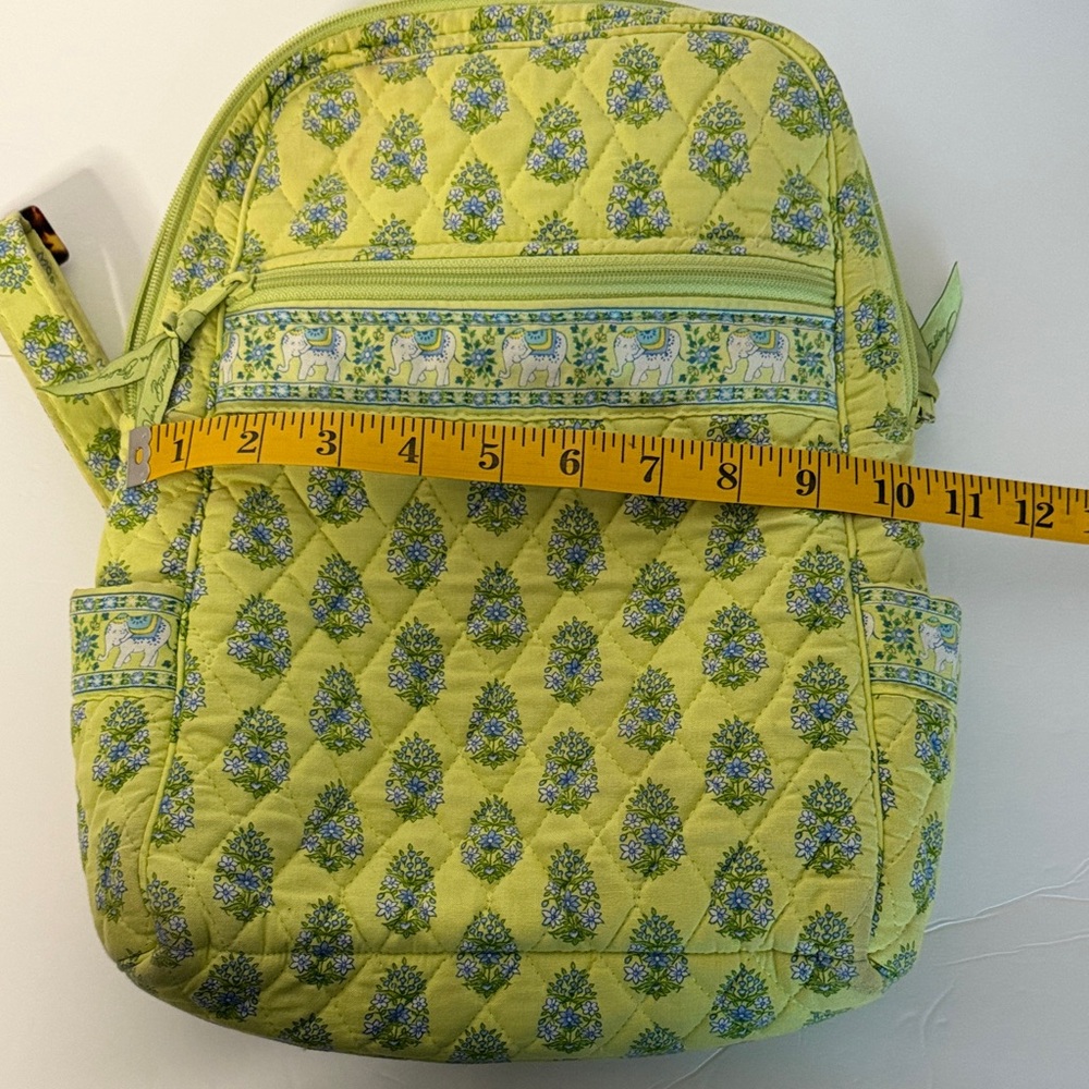 Vera Bradley Retired Citrus Elephant yellow/blue Backpack - Picture 12 of 16